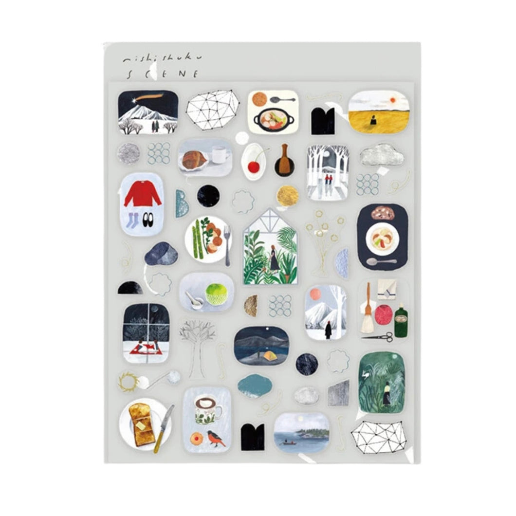 Sticker Sheet - Scene - Nishi Shuku