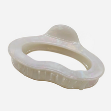 Cellulose Acetate Cloud Hair Claw Clip - White Iridescent