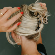 Narrow Tan Tortoise Claw Clip