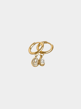 Mylo Teardrop Hoop Huggie Earrings - Gold