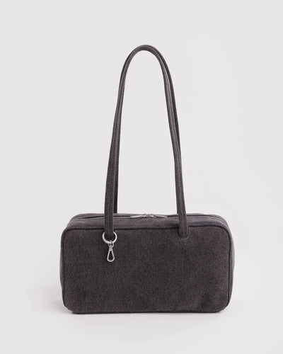 Denim Bowler Bag - Washed Black Denim