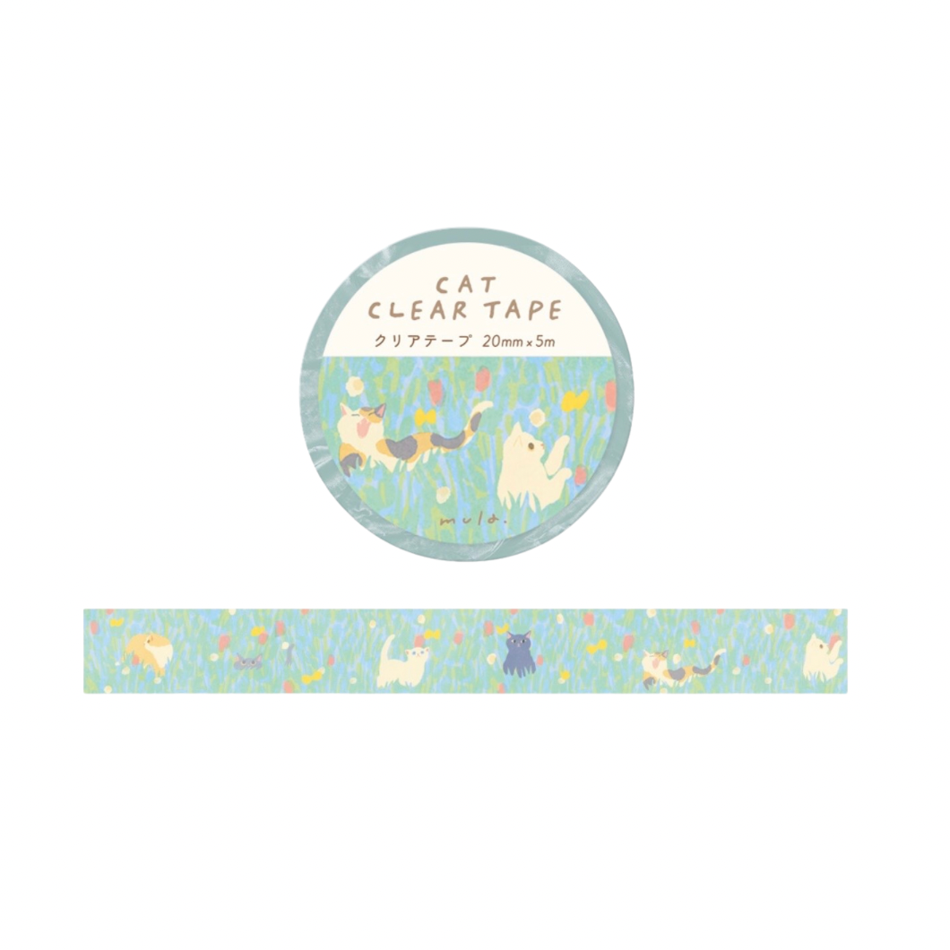 Washi Tape - Meadow Cats Clear 20mm