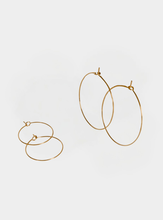 Wire Hoop Earrings (Small or Large) - Gold