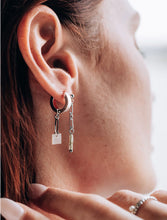 Nan Silver Shell Paillette And Flat Hoop Earrings