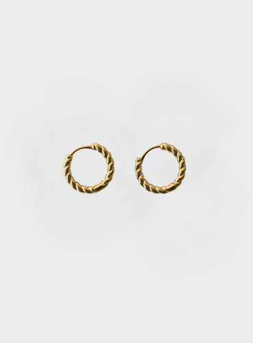 Laurel Twist Hoops - Gold