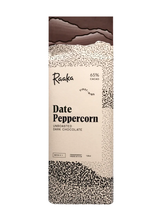 65% Date Peppercorn Dark Chocolate Bar - Limited Edition