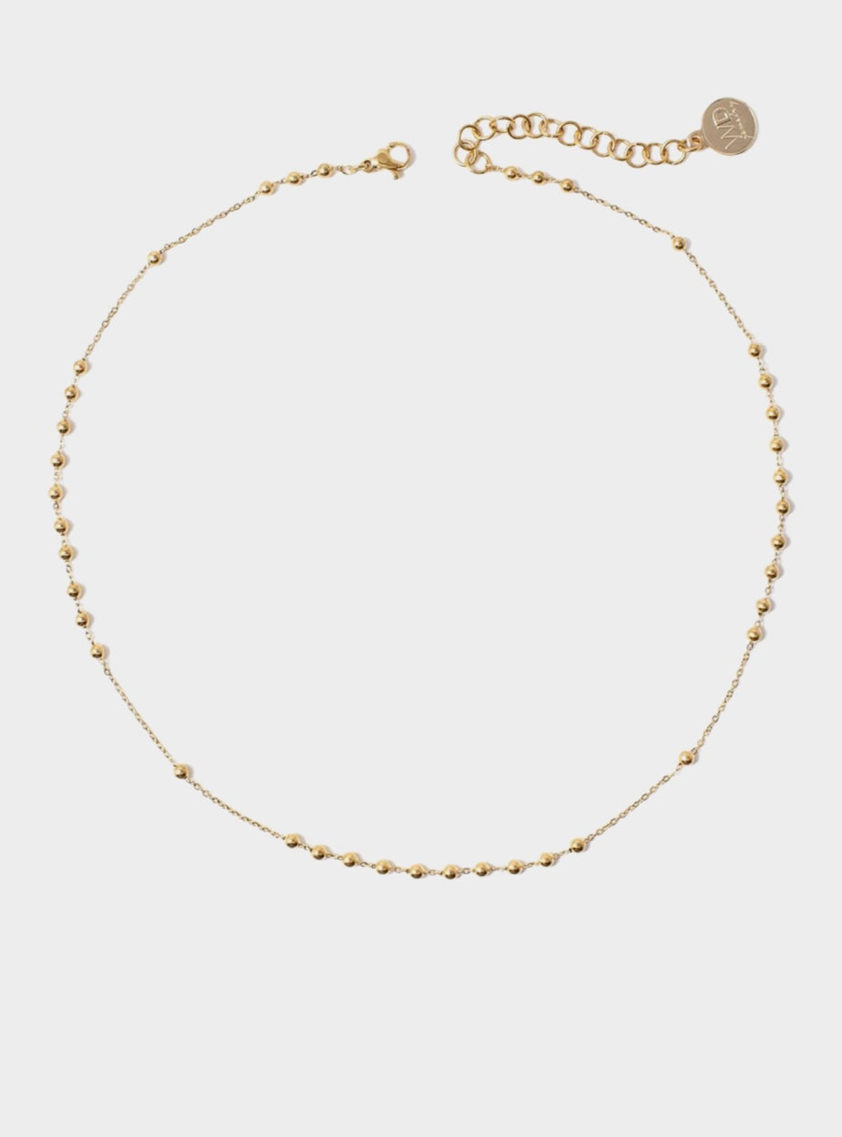 Alt Gold Bead Chain Necklace