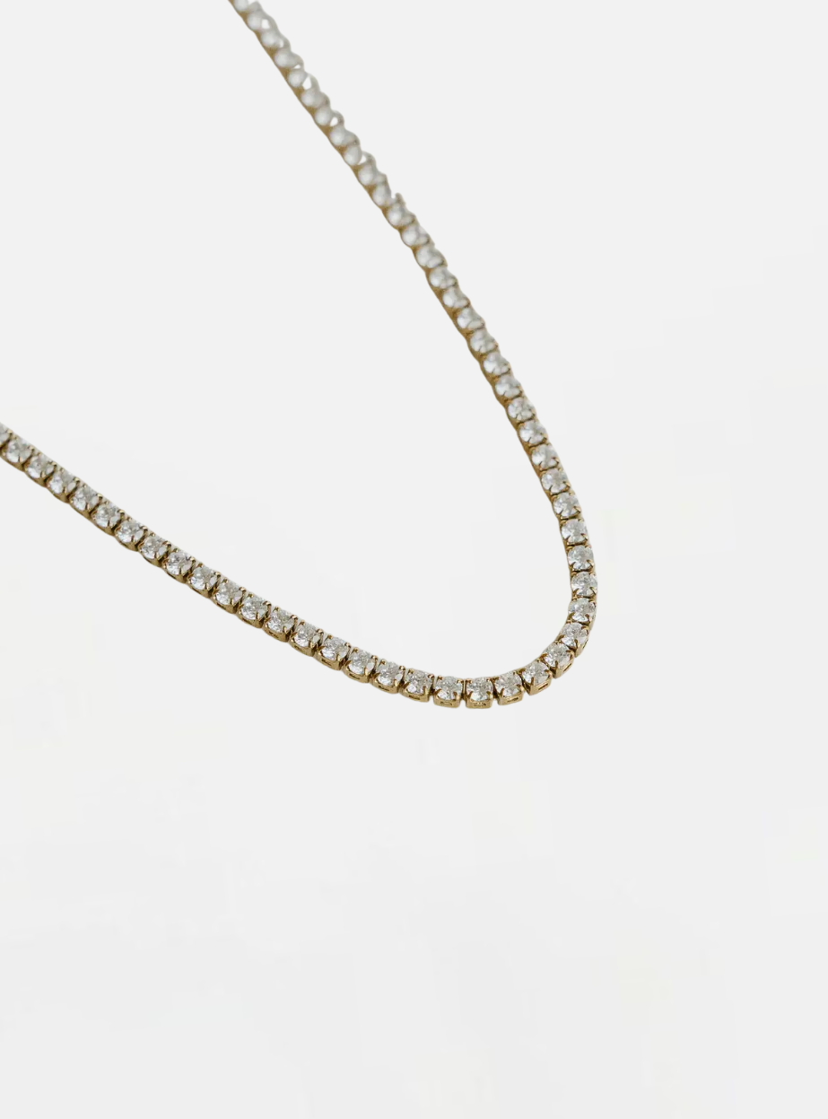 Danni Tennis Necklace - Gold