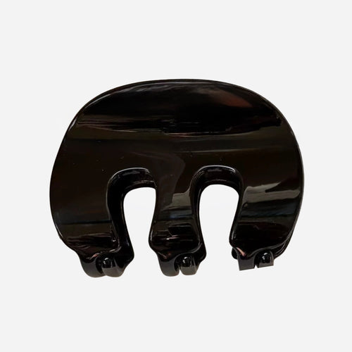 Chloe Glossy Claw Clip - Black