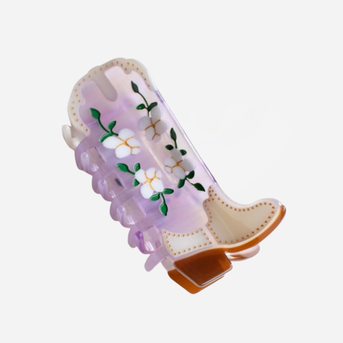 Eco-friendy Boot Hair Claw - Floral Lavender