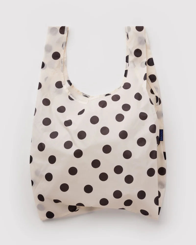 Baggu Bag - Cream and Black Polka Dot
