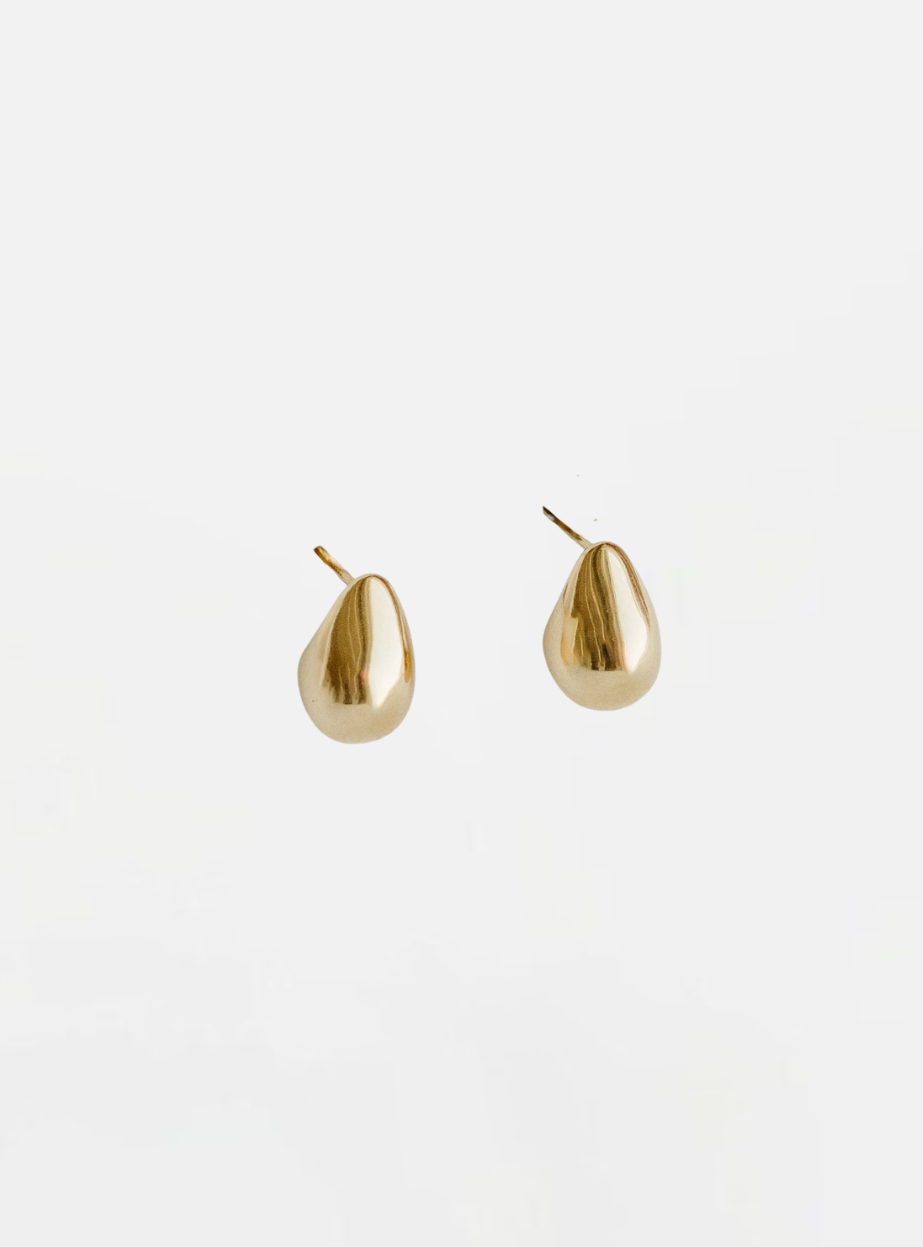 Lune Drop Earrings - Gold
