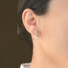 Jolie Baguette Hoop Earrings - Gold