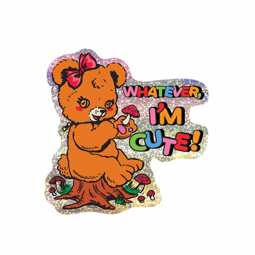 I’m Cute Holographic Vinyl Sticker
