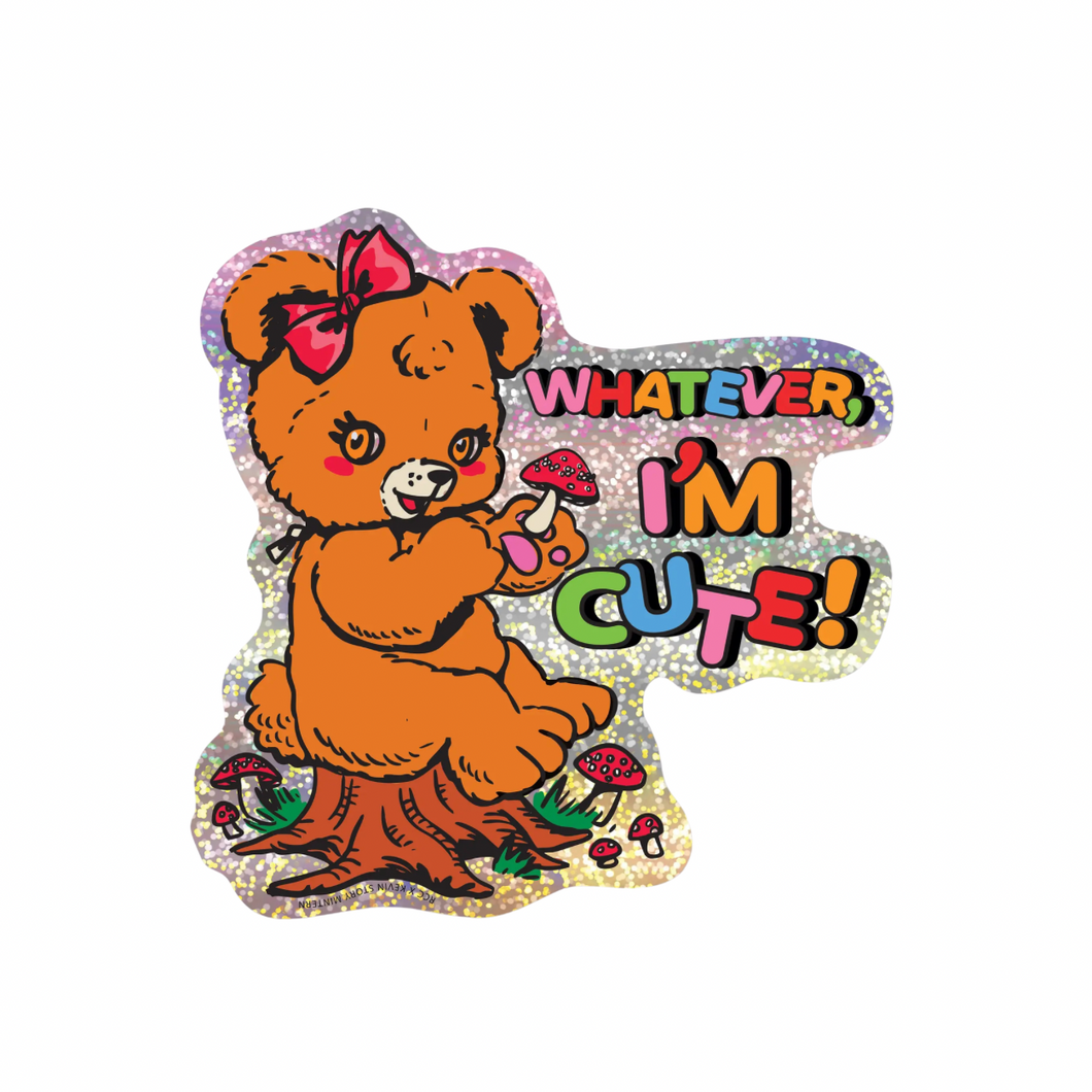 I’m Cute Holographic Vinyl Sticker