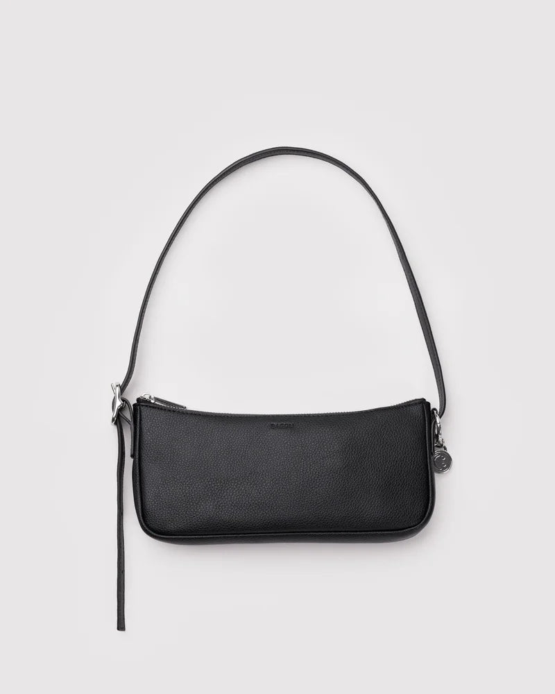 Recycled Leather Pochette - Black