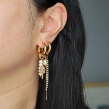Cecelia Charm Hoop Earrings - Gold