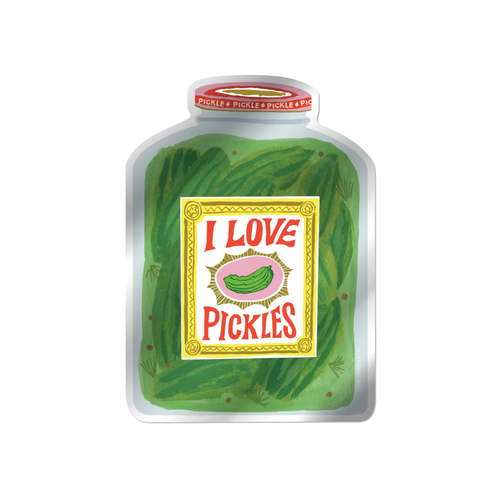 I Love Pickles Holographic Vinyl Sticker