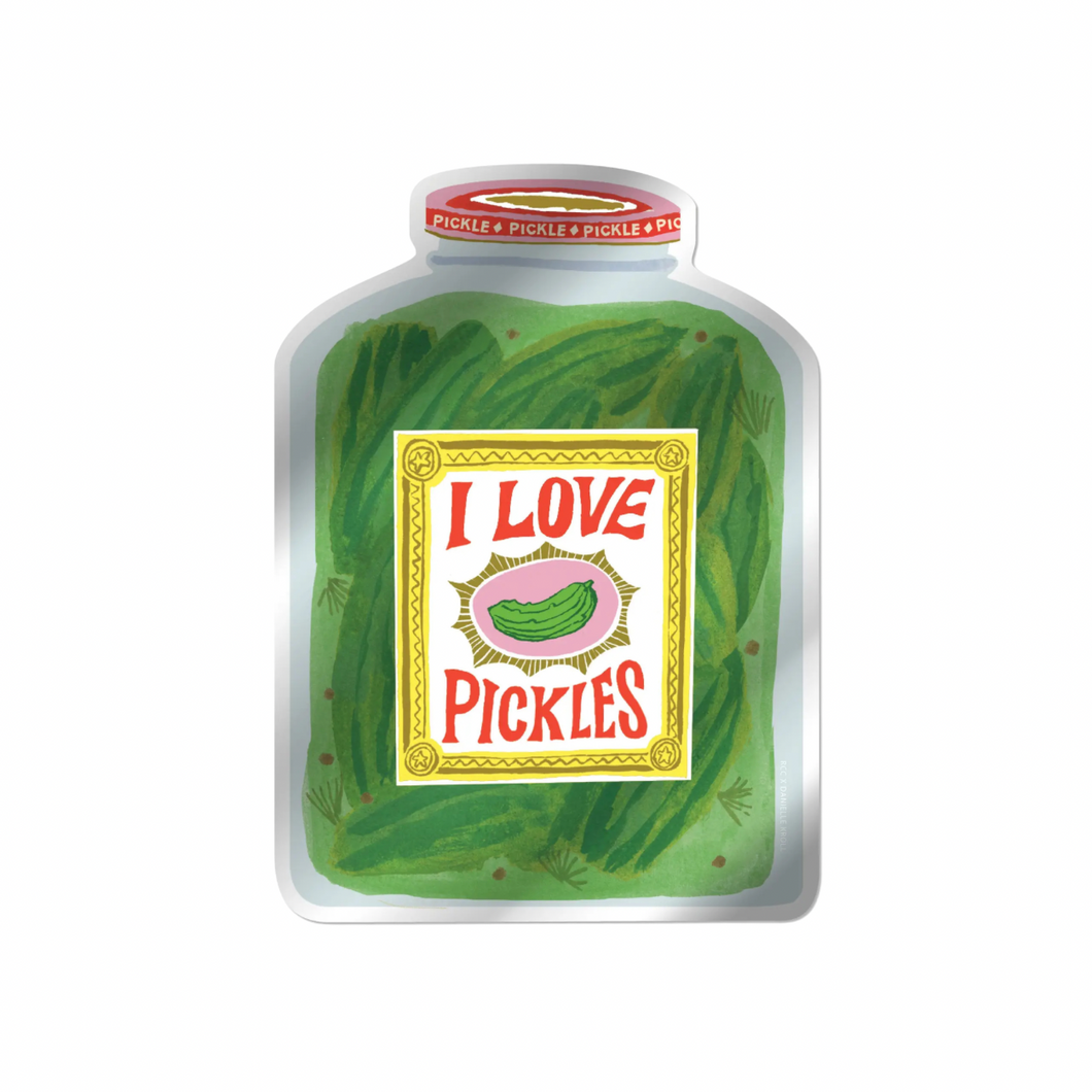 I Love Pickles Holographic Vinyl Sticker