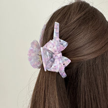 Cellulose Acetate Bow Hair Claw Clip - Lavender Multi