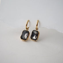 Drew Huggie Hoop Earrings - Gold/Black