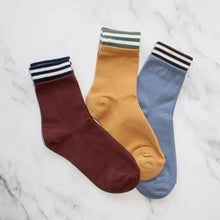 Jordan Line Crew Socks - Denim/Chocolate