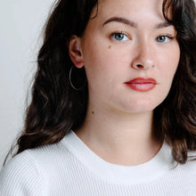 Wire Hoop Earrings (Small or Large) - Silver