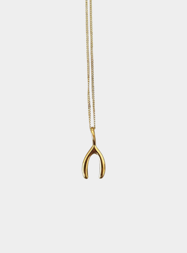 Wishbone Necklace - Gold