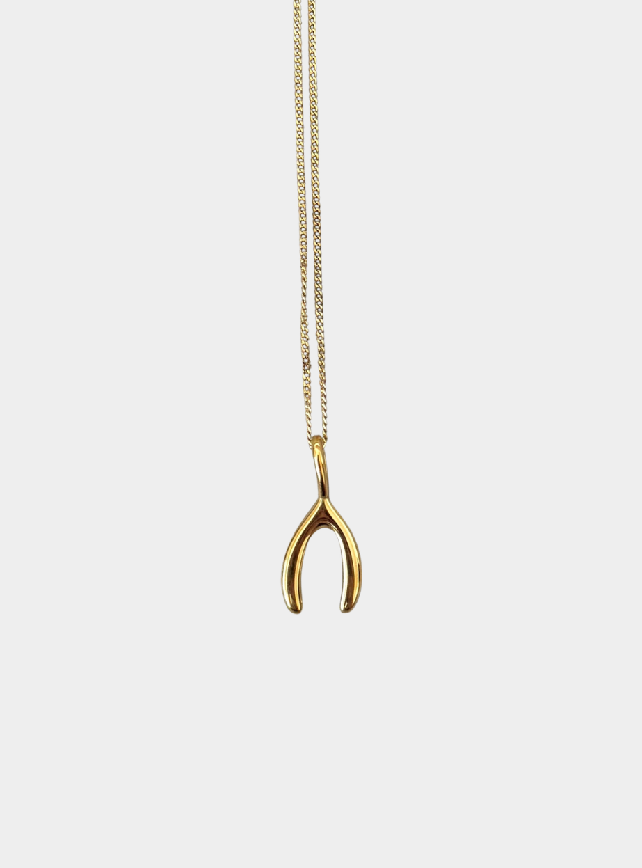 Wishbone Necklace - Gold