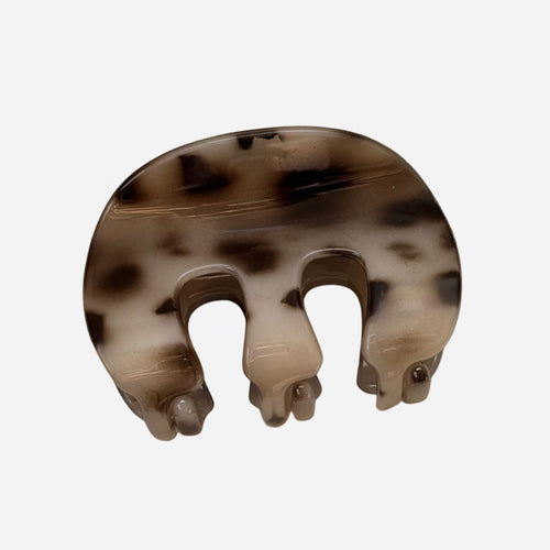 Chloe Glossy Claw Clip - Light Leopard