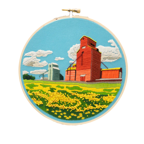 Grain Elevators DIY Embroidery Kit