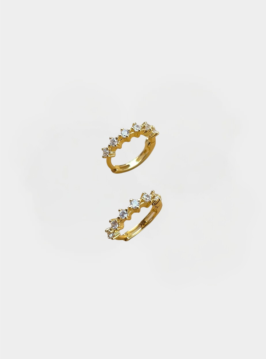 Kiara Stone Huggies- Gold