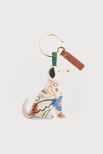 Abstract Botanical Dog Bag Charm / Keychain