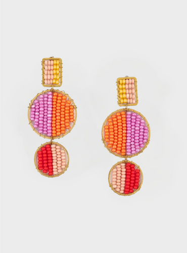 Bead Block Earrings - Colour Mix II