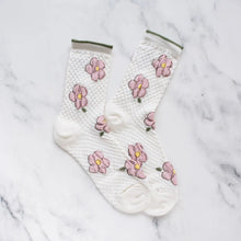 Hildi Floral Socks - Ivory