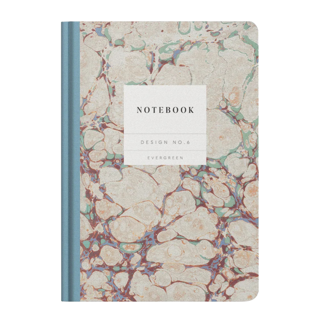 Design No.6 Earthy Marble A5 Premium Hardback Notebook