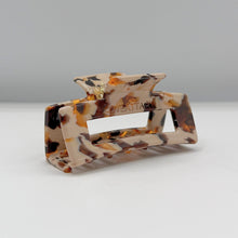 Rectangle Cellulose Acetate Hair Claw Clip - Mochaccino