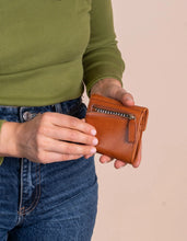 Georgie Leather Wallet - Cognac Stromboli Leather