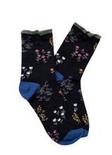 Penny Floral Socks - Black