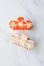 Eco-friendly Daisy Flower Curved Hair Claw Clip - Tan
