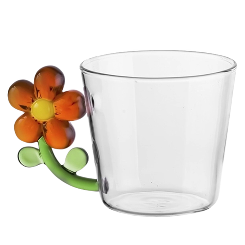 Penelope Floral Glass - Orange