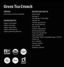 66% Green Tea Crunch Chocolate Bar
