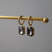 Drew Huggie Hoop Earrings - Gold/Black