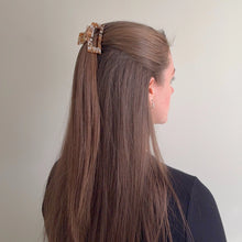 Rectangle Cellulose Acetate Hair Claw Clip - Toasted Pearl