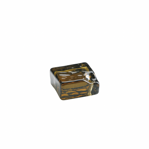 Glass Square Incense Holder - Black