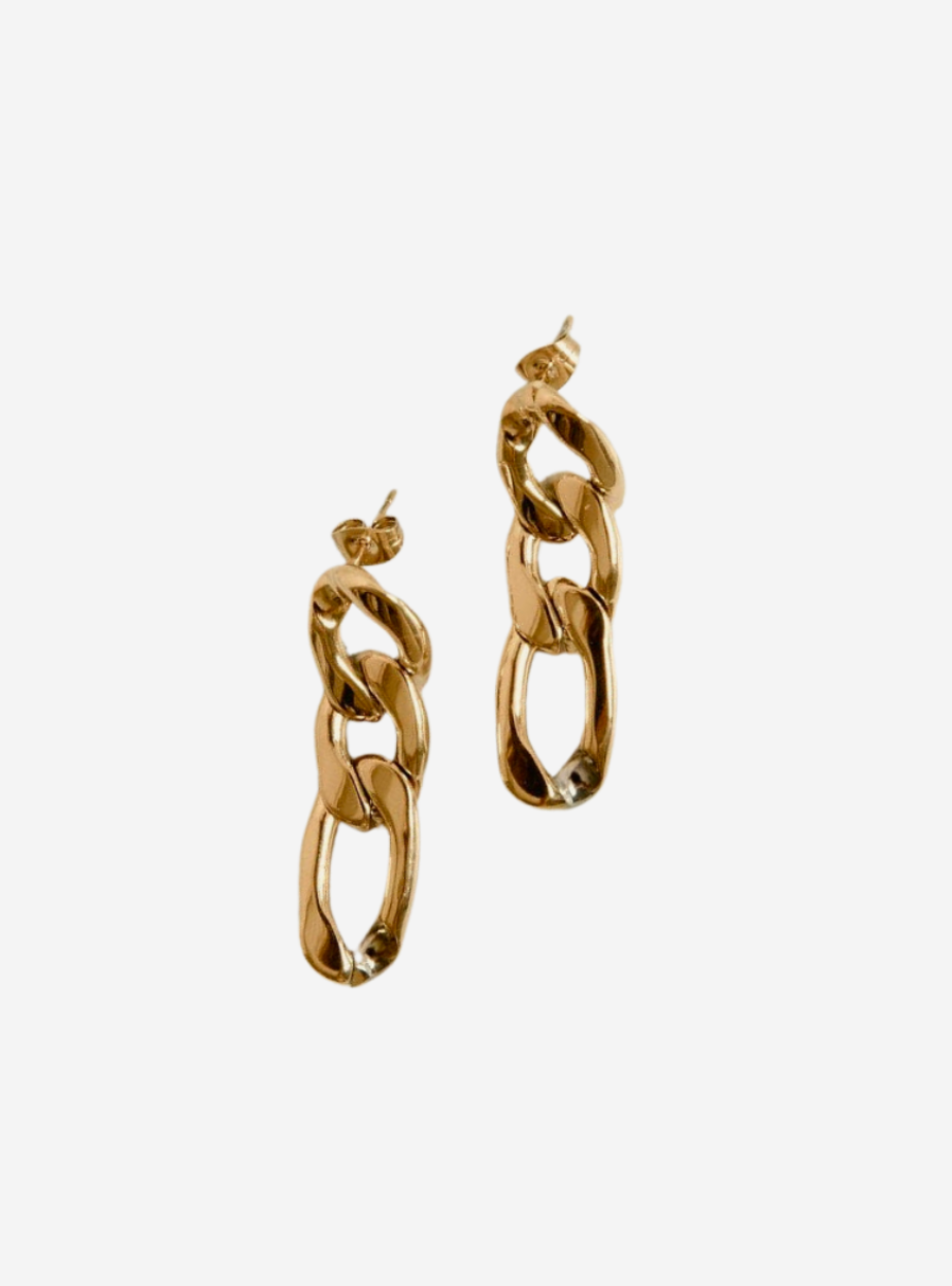 Harry Chain Earrings - Gold