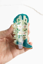 Eco-friendy Boot Hair Claw - Floral Green