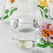 Penelope Floral Glass - Pink/Orange