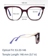 Josephine Blue Light Glasses - Dark Cherry