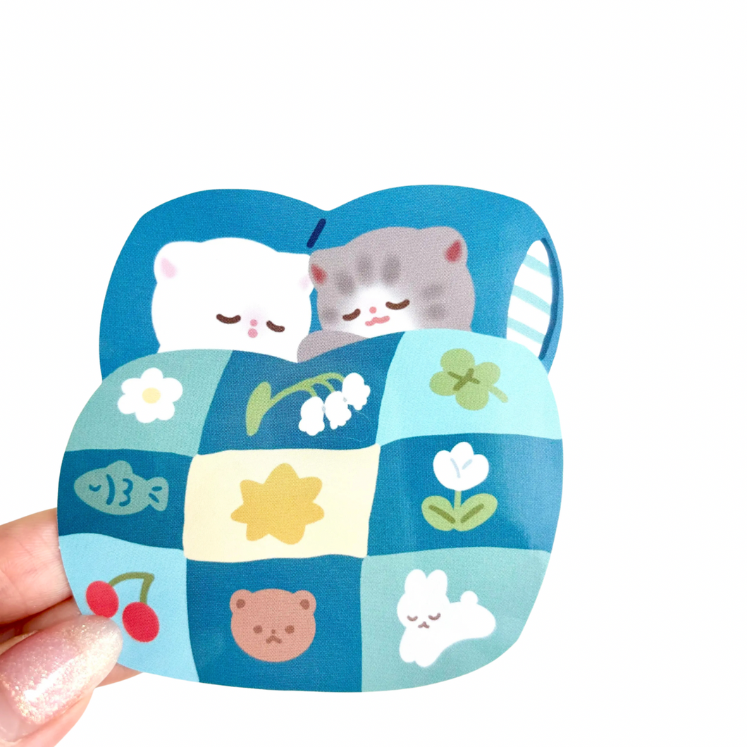Vinyl Sticker - Cozy Quilt Kitties